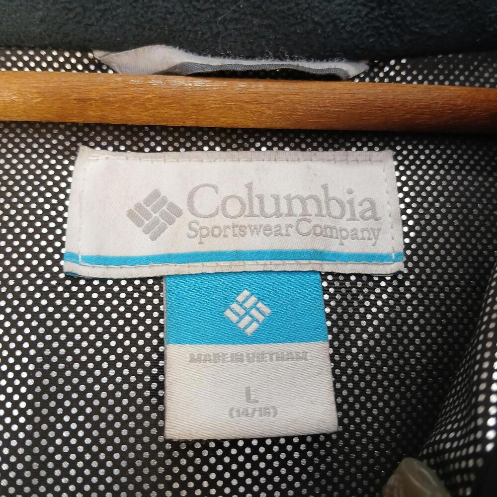 Columbia Youth Jacket L 14-16 Omni Tech Waterproof Hooded Coat Black - Picture 6 of 9